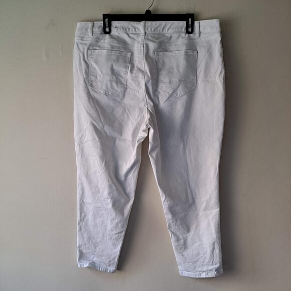 Talbots Women's White Flawless Girlfriend Ankle Jeans - Size 22W - Picture 6 of 10